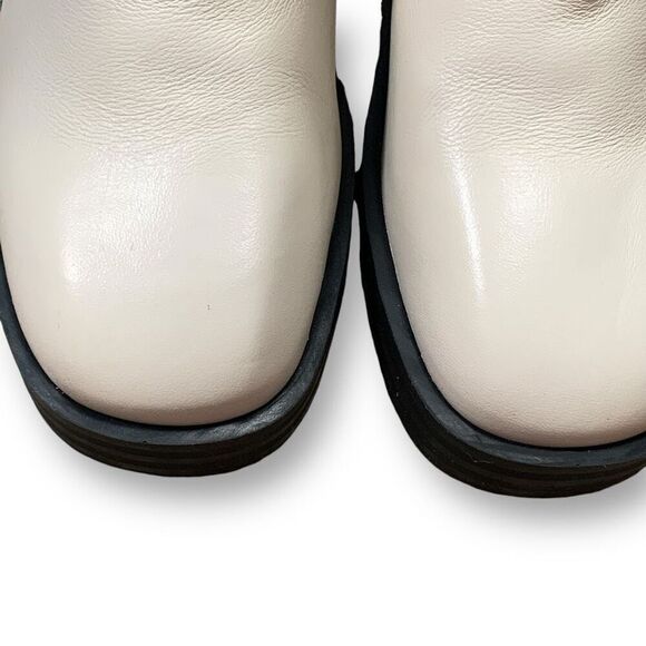 Larroudé Cream Leather Hardy Motorcycle Boots Western Concho Style Buckles 8.5 - Picture 2 of 13